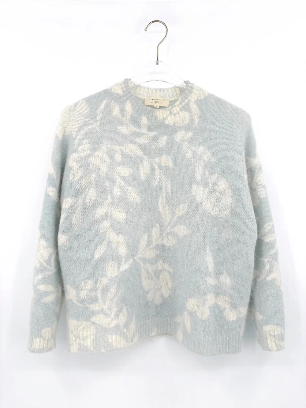 SÉZANE Aurelia Blue Floral Wool Mohair Blend Sweater Jumper S
